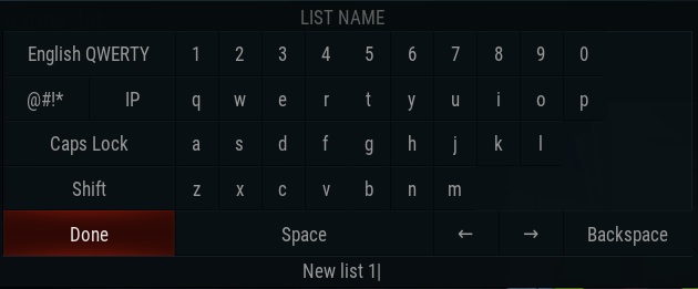 pl new list name