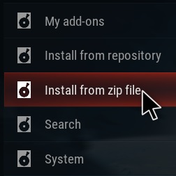 install from zip