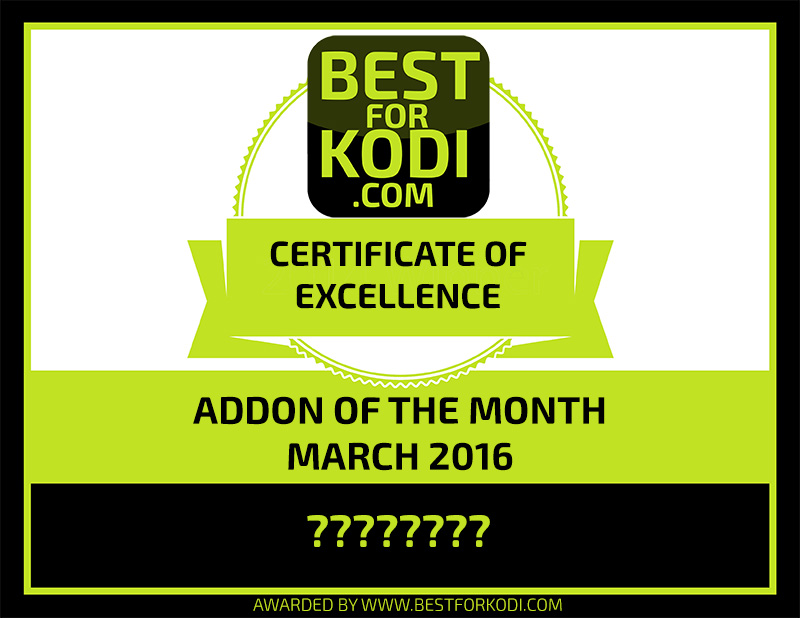 Best Kodi Addon of the Month March 2016
