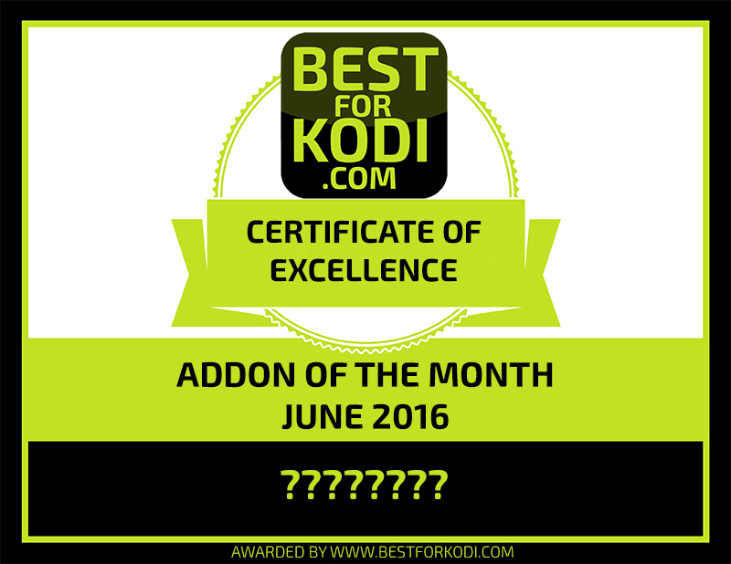 Best Kodi Addon of the Month June 2016