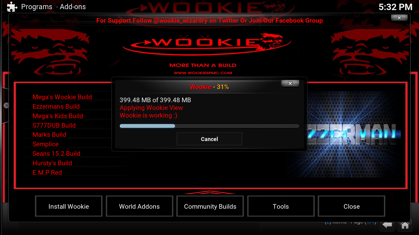 Guide Install Ezzerman build Skin Wookie Community