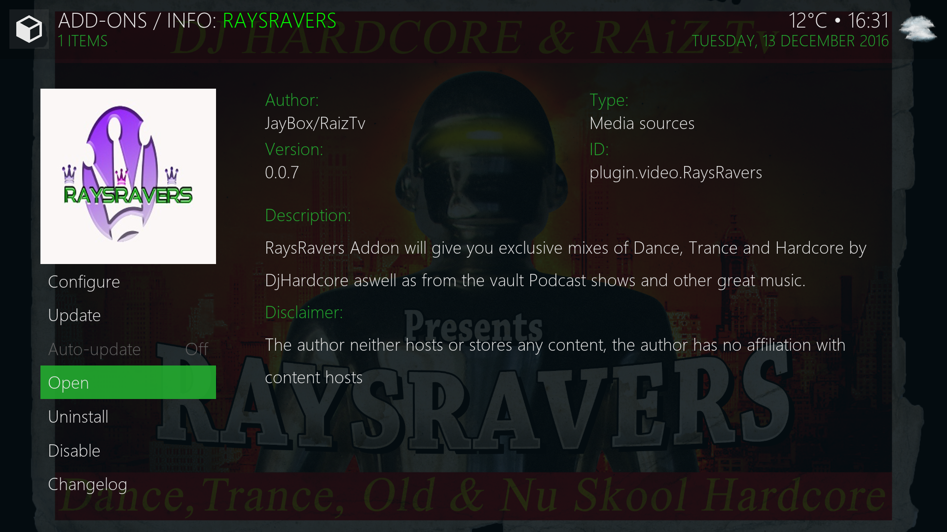 Guide Install RaysRavers Kodi Addon Repo - Music Addon