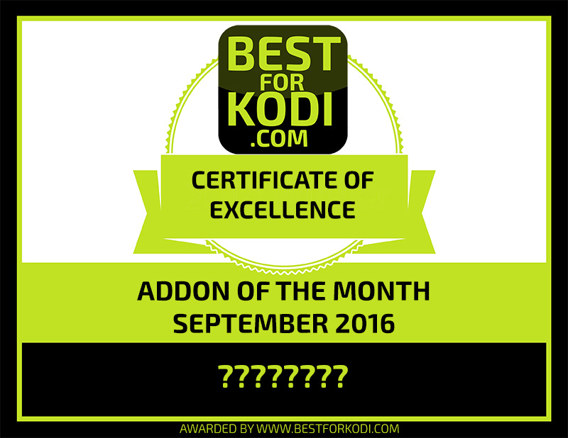 Best Kodi Addon of the Month September 2016 Best Kodi addons