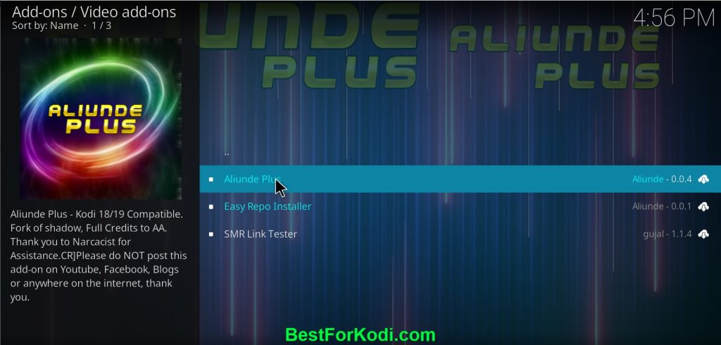 How to Install Aliunde Plus Kodi Video Addon